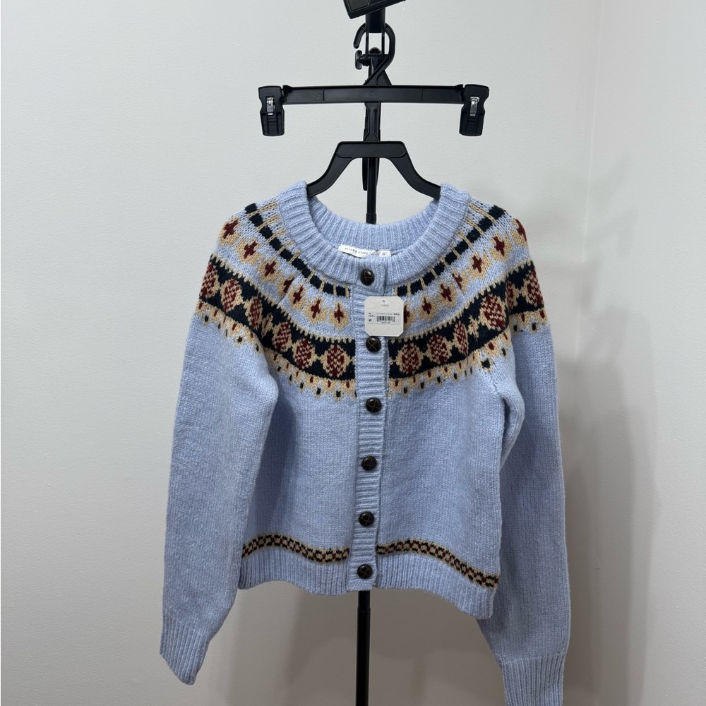 Altar'd State Light Blue Fair Isle Cardigan - Picture 5 of 8